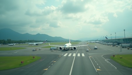 Immagine dell'aeroporto internazionale di Phuket con aerei sulla pista