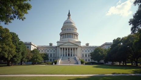 Panorama dell' edificio del Campidoglio dello Stato della Georgia