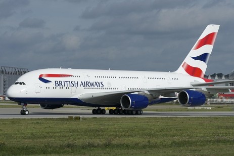 arrivo volo British Airways al' Aeroporto Malpensa