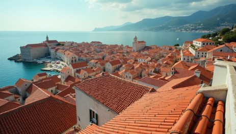 panorama di Dubrovnik con vista mare